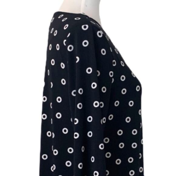 Chico’s Black Circle Print High Low Tunic Dress Size 1 - Women's Size Small - Picture 7 of 11